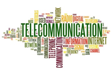 Canvas Print - Telecommunication concept in word tag cloud