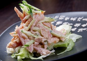 Wall Mural - Japan salad with chicken and vegetables