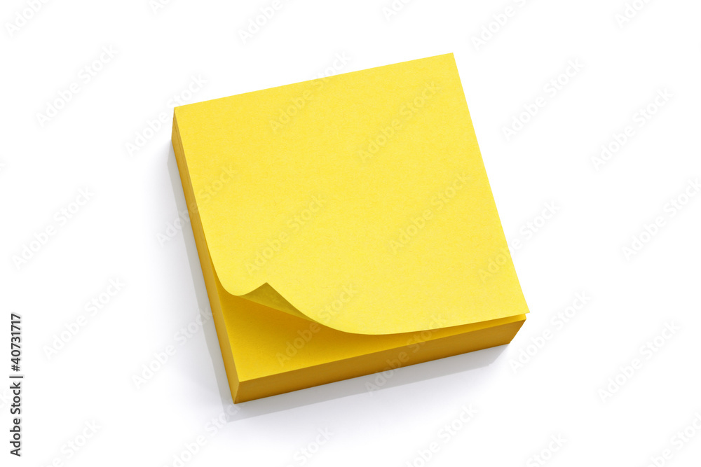 Blank yellow sticky note - obrazy, fototapety, plakaty 