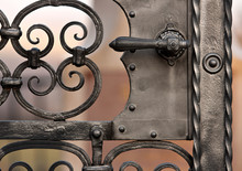 Old Iron Gate With Decoration