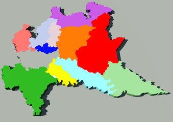  Cartina regione Lombardia province