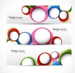 Wall Mural - abstract modern website banner set vector