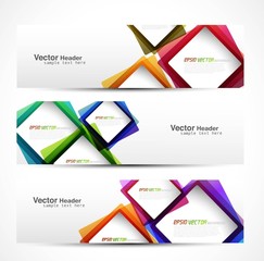Wall Mural - abstract modern website banner set vector design