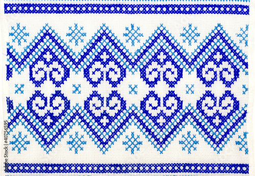 Plakat na zamówienie embroidered good by cross-stitch pattern