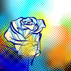 Poster - background with rose