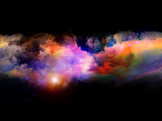 Colorful three dimensional fractal clouds
