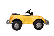 Old Vintage Yellow Toy Car