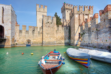 Wall Mural - Ancient castle. Sirmione, Italy.