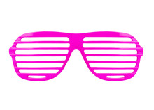 Retro Pink  Shades Sunglasses Isolated On White Background