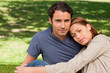 © WavebreakmediaMicro - Man with his friend who is resting her head on his shoulder