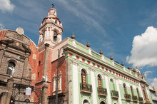 Belen Church And Army Museum  In The Historic Center Of Puebla