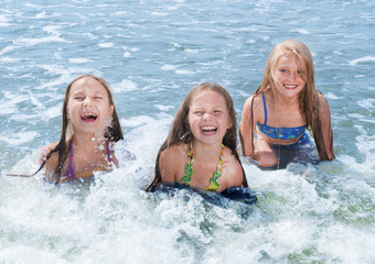 Canvas Print - swimming children