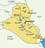 Fototapeta Mapy - Republic of Iraq - vector map