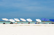 Many parasols on the beach