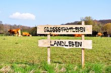 Grossstadtleben Landleben