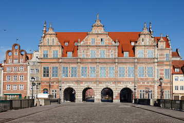 Wall Mural - Green Gate in Gdansk, Poland.