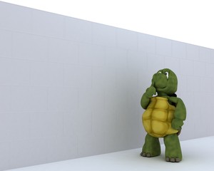 Wall Mural - tortoise with business metaphor