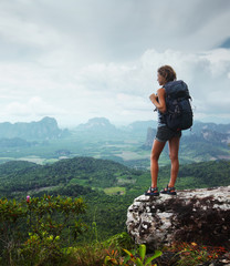 Tourist with backpack