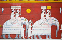 Art Painting At The Entrance To The Temple Of The Sacred Tooth O