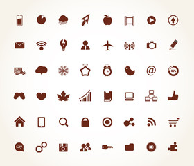 Aufkleber - Modern social media icons collection
