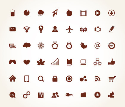 Modern social media icons collection