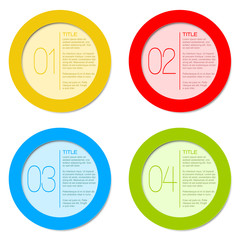 Canvas Print - One two three four - vector progress icons