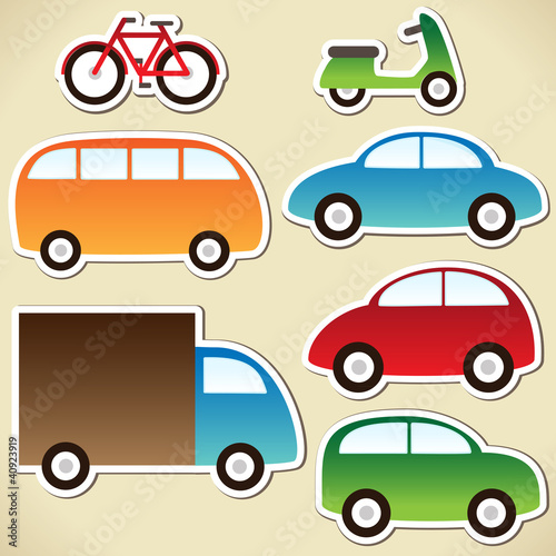 Naklejka - mata magnetyczna na lodówkę Transport set