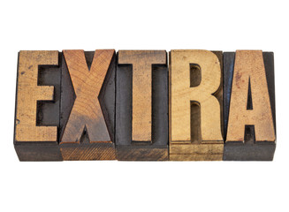 Wall Mural - extra word in letterpress type