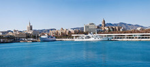 Malaga Harbour And City - Spain