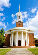 Historic Church With Greek Revival Architecture