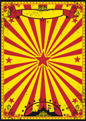 Red and yellow retro circus