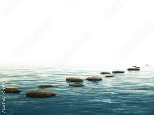 Obraz w ramie step stones background