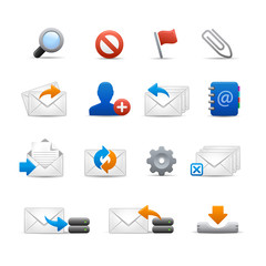 Wall Mural - professional e-mail icons - set 3 of 3 // soft series