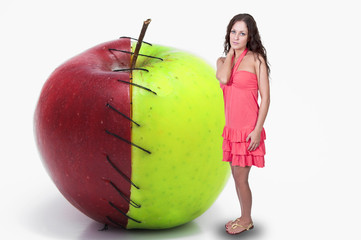 Wall Mural - Woman with Apple