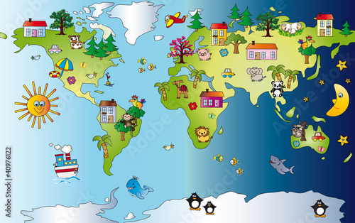 mapa-swiata-z-piktogramami-najciekawszych-miejsc-dla-dzieci