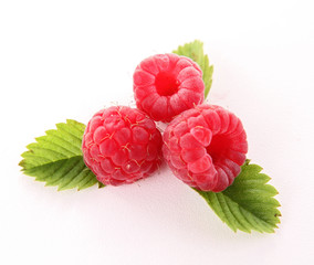 Wall Mural - isolated raspberry