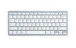 Modern aluminum computer keyboard with clipping path
