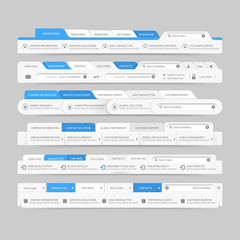 Wall Mural - website design menu navigation elements: navigation menu bars