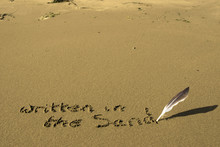 Written In The Sand With Feather Quill