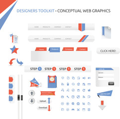 Wall Mural - Designers toolkit - conceptual web graphics