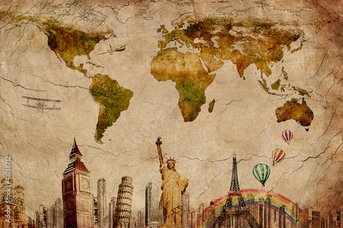 Fototapeta dla dzieci European holidays - travelling background
