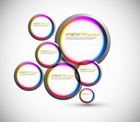 Wall Mural - abstract vector colorful circle for speech bubbles