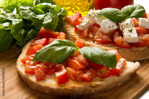 Naklejka ścienna italian bruschetta