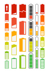 Poster - Different battery indicators collection