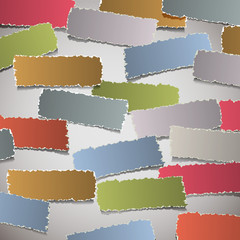 Wall Mural - background with torn paper banners