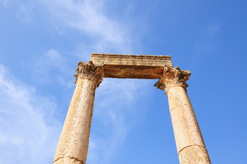 Columns in an ancient city