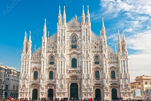 Naklejka na drzwi Duomo of Milan, (Milan Cathedral), Italy.