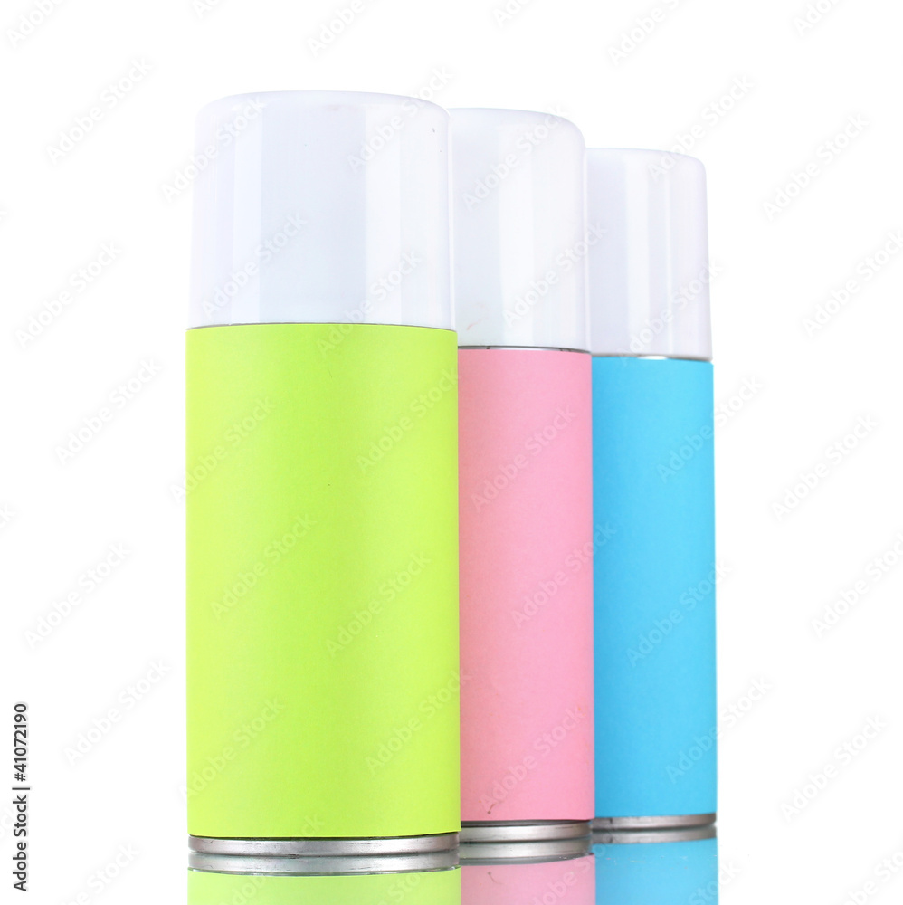 aerosol cans isolated on white