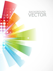 Wall Mural - abstract colorful rainbow circle wave background
