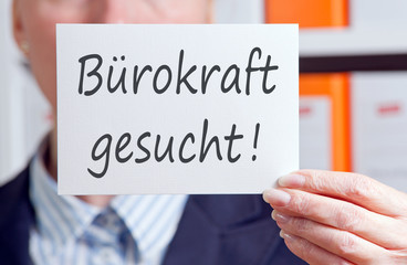 Poster - Bürokraft gesucht !